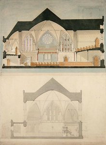 Seitenansicht der Trinity College Church, Edinburgh
