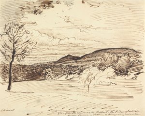 Blick aus Mr. Sheppards Fenster, The Ridge, Gloucestershire von John Linnell
