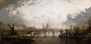 Die Themse von der Hungerford-Brücke, 1871 von John MacVicar Anderson