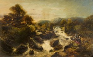 Eine Flut in den Highlands