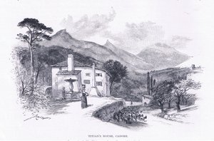 Tizians Haus, Cadore, aus The Magazine of Art 1893, Cassell and Company von John MacWhirter