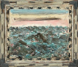 Meer, Hellrot und Kobaltblau 1948 von John Marin