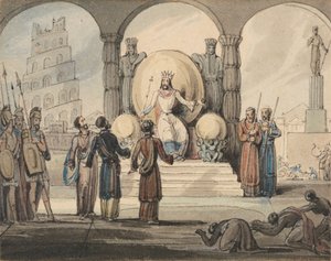 Schadrach, Meschach und Abed-Nego vor Nebukadnezar