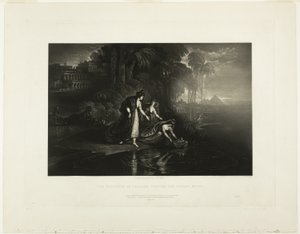 Die Tochter des Pharao findet den Säugling Moses, aus Illustrationen der Bibel