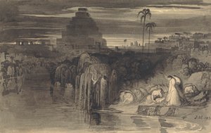 Die Töchter Jerusalems weinen an den Wassern Babylons von John Martin
