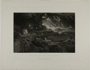 Die Zerstörung von Sodom und Gomorra, aus Illustrationen der Bibel