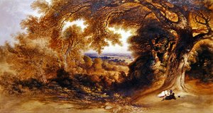 Ansicht in der Nähe von Pembroke Lodge, Richmond Park von John Martin