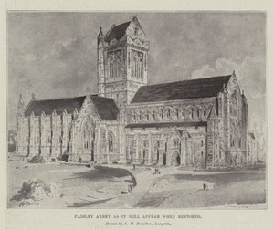 Paisley Abbey, wie es nach der Restaurierung aussehen wird von John McLure Hamilton