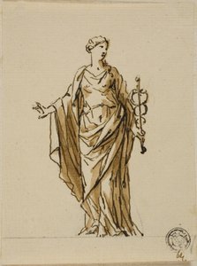 Stehende allegorische Figur mit Hermesstab (Frieden?) von John Michael Rysbrack