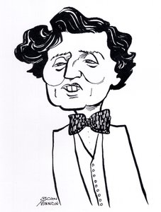 Alban Berg - Karikatur des österreichischen Komponisten