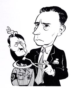 John Heartfield - Karikatur mit Adolf Hitler von John Minnion
