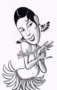 Josephine Baker, Karikatur von John Minnion