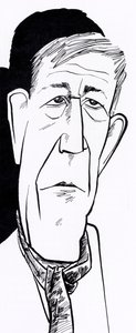 Oskar Kokoschka - Karikatur von John Minnion