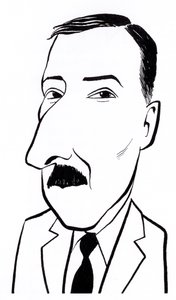 Stefan Zweig - Karikatur von John Minnion