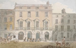 Freemasons Hall und Taverne, Great Queen Street, um 1800 von John Nixon