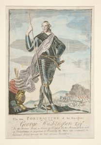 Das wahre Porträt seiner Exzellenz George Washington Esqr. im römischen Gewand