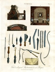 Chirurgische Instrumente und Artefakte aus Pompeji von John Pass