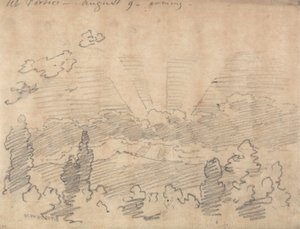 In Portici, Abend, 9. August von John Robert Cozens