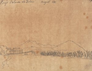 Königspalast in Portici, 28. August von John Robert Cozens