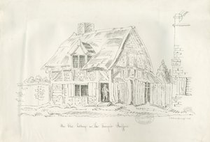 Stafford - Altes Cottage im Foregate von John Robert Fernyhough