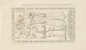 Standon Kirche - Grabmal von Francis Rose: Federzeichnung, undatiert [19. Jh.]