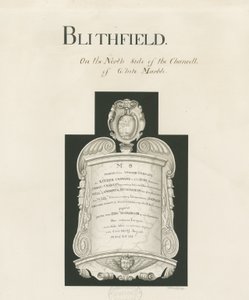 Tafel in der Blithfield Kirche - Mary Crawley (Sepia-Waschzeichnung) von John Robert Fernyhough