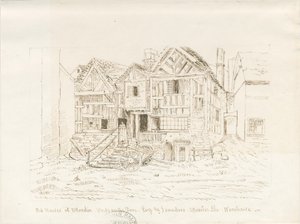 Uttoxeter Town - Ale Warehouse: Feder- und Tintenzeichnung, undatiert [? Mitte 19. Jahrhundert] von John Robert Fernyhough