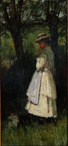 Mädchen am Fluss von John Robertson Reid