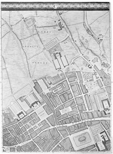 Eine Karte von Bloomsbury und Holborn, London, 1746