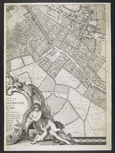Plan von London, Teil der Lock Fields, Ein Plan der Städte London und Westminster und des Stadtteils Southwark; mit den angrenzenden Gebäuden; Nach einer tatsächlichen Vermessung, durchgeführt von JOHN ROCQUE, Landvermesser, und graviert von John Pine von John Rocque