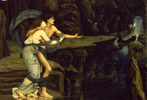 Orpheus und Eurydike am Ufer des Flusses Styx, 1878 von John Roddam Spencer Stanhope