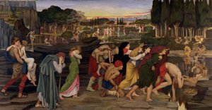 Die Wasser des Lethe in den Ebenen von Elysium von John Roddam Spencer Stanhope