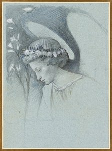 Studie des Kopfes des Erzengels Gabriel in Filippo Lippis 