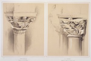 Torcello, Kapitell der Schiffsäule und St. Markus, Kapitell der zentralen Vorhalle, aus 