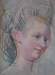 Skizze eines Damenkopfes, um 1791 von John Russell