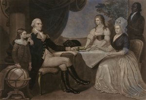 George Washington und seine Familie von John Sartain