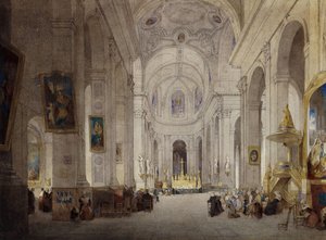 Das Innere der Kirche St. Sulpice, Paris von John Scarlett Davis