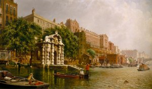 York Water Gate und das Adelphi vom Fluss, 1872 von John Scorrer O