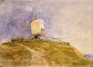 Eine Windmühle auf einem Hügel in Eye, Suffolk, frühes 19. Jahrhundert von John Sell Cotman