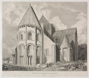 Kirche St. Nikolaus in Caen von John Sell Cotman