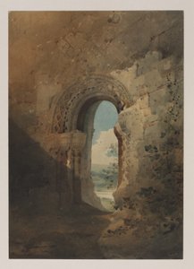 Tür zum Refektorium, Kirkham Priory, Yorkshire, 1804 von John Sell Cotman