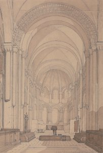 Ostende der Abteikirche Saint Georges de Bocherville, in der Nähe von Rouen, Normandie