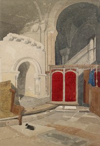 Innenansicht des östlichen Ambulatoriums der Apsis der Kathedrale von Norwich