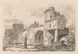 Liber Studiorum: Platte 26, Monnow Bridge, Monmouthshire, 1838 von John Sell Cotman