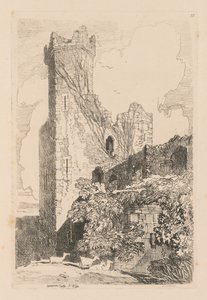 Liber Studiorum: Platte 32, Caernarvon Castle, N. Wales, 1838