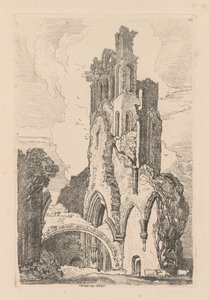 Liber Studiorum: Platte 34, Llanathony Abbey, Monmouthshire, 1838.