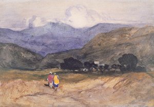 Berglandschaft mit Figuren von John Sell Cotman
