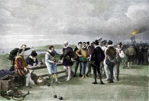 Die Armada in Sicht, Plymouth Hoe, 1880, 1911