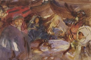 Arabische Zigeuner in einem Zelt, 1905-06