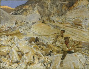 Marmor aus den Steinbrüchen nach Carrara bringen, 1911